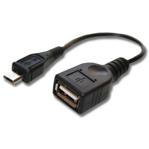 vhbw Adaptateur OTG remplacement pour Samsung ET-R205U pour appareils mobiles - Câble de Micro-USB (mâle) vers USB (femelle), noir