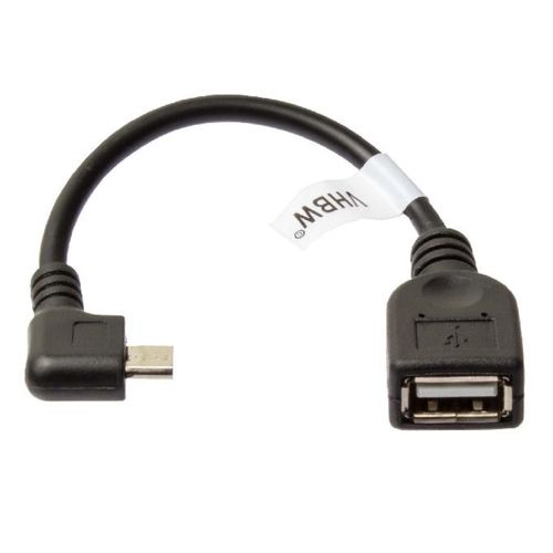 vhbw Adaptateur OTG de Micro-USB (mâle) vers USB (femelle) coudé à 90° compatible avec Encore WT8-A-102 ordinateur, smartphone etc.