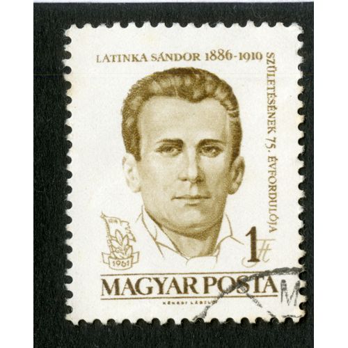 Timbre Oblitéré Magyar Posta, Latinka Sandor 1886 - 1919, 1 Ft