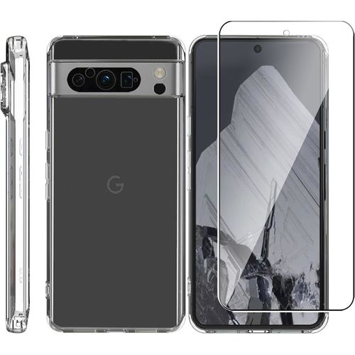 Coque Silicone Transparente + Verre Trempe Pour Google Pixel 8 Pro Little Boutik©