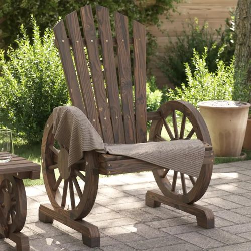 Chaise De Jardin Adirondack En Bois De Sapin Massif | Resistant Aux Intemperies, Confort Ergonomique, Accoudoirs Design, Poids Max 110 Kg