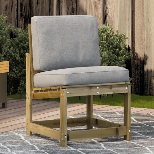 Chaise De Jardin En Bois De Pin Impregne | 50,5x55x77 Cm, Dossier Ergonomique, Resistant Aux Intemperies, Poids Max 110 Kg