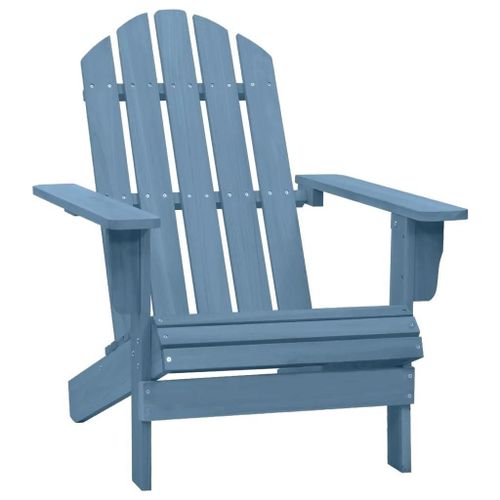 Chaise De Jardin Adirondack En Bois De Sapin Massif | Bleu, Confort Ergonomique, Resistant Aux Intemperies, Gain De Place