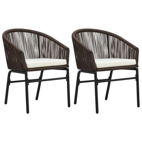 Chaises De Jardin En Rotin Pe | Lot De 2, Confort Maximal, Resistant Aux Intemperies, Compact
