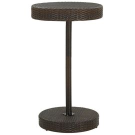 Table De Jardin En Resine Tressee | 60,5x106 Cm, Cadre Acier, Compacte, Resistant Aux Uv, Facile A Nettoyer