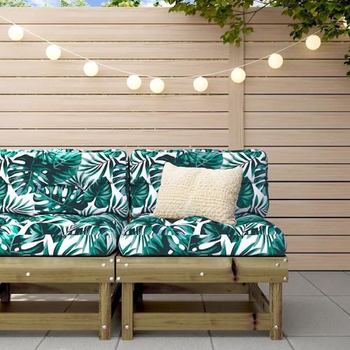 Canape Central En Bois De Pin Impregne | Avec Coussins Moelleux, Design A Lattes, Resistant Aux Intemperies, Pour Jardin/Patio/Terrasse, Cadre Robuste (110 Kg Par Siege)