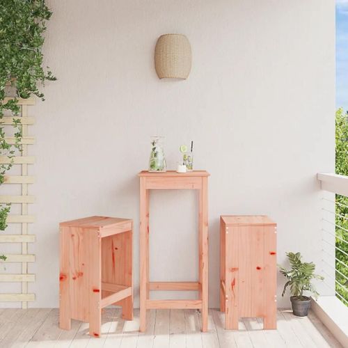 Tabourets De Bar En Bois Massif Douglas Lot De 2 | 40x36x75 Cm, Hauteur D'assise 75 Cm, Confortable Avec Repose-Pieds, Rustique Et Durable Pour Exterieur