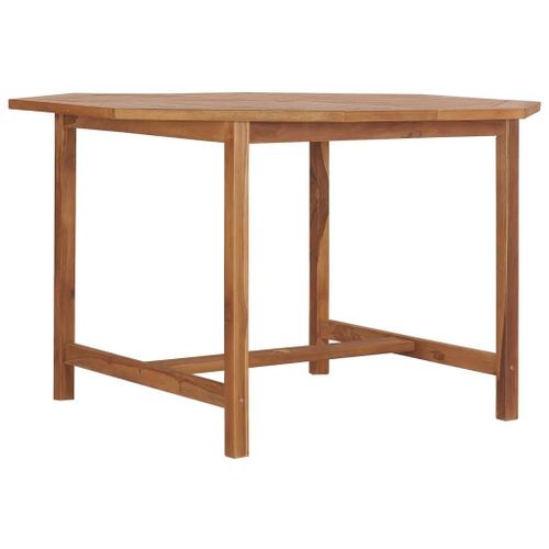 Table A Diner De Jardin En Bois Massif De Teck | 110x110x75 Cm, Dessus Epais 2,2 Cm, Resistant Aux Intemperies, Compact, Gain De Place