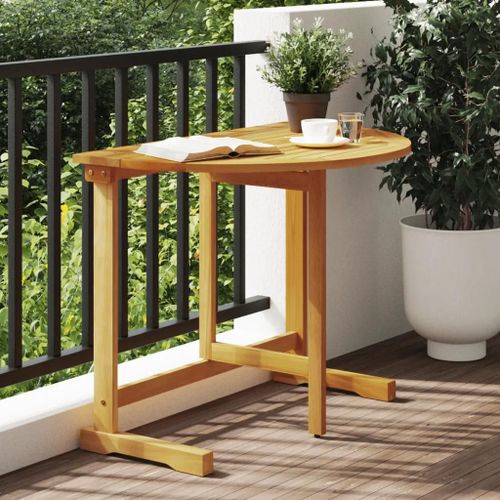 Table Pliante De Balcon En Bois D'acacia Massif | 90x60x72 Cm, Compacte, Gain De Place, Multifonctionnelle Pour Jardin/Terrasse