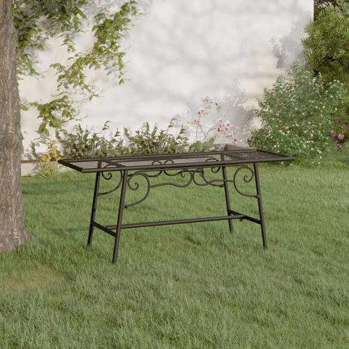 Banc Tour D'arbre En Acier Noir | 110 Cm, Espace Salon Spacieux, Resistant Aux Intemperies, Design Elegant, Capacite 110 Kg