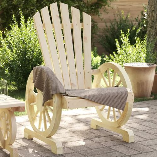 Chaise De Jardin Adirondack En Bois De Sapin Massif | Resistant Aux Intemperies, Confort Ergonomique, Accoudoirs Design, Poids Max 110 Kg