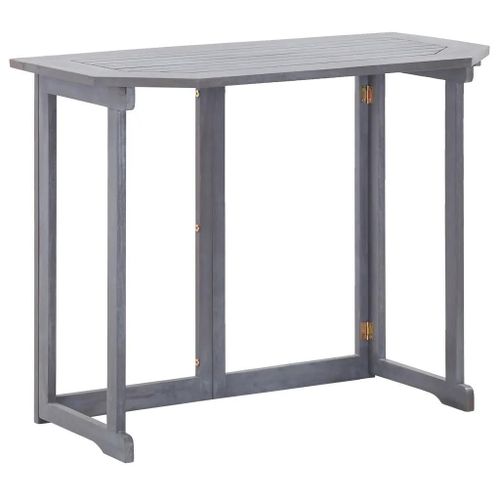 Table Pliante De Balcon En Bois D'acacia Massif | 90x50x74 Cm, Compacte, Gain De Place, Multifonctionnelle