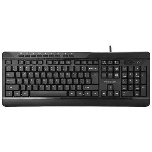 Mediacom Set Tastiera e Mouse Cablati USB 1000 dpi 4 Pulsanti per Computer