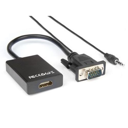 Hamlet Adattatore VGA a HDMI 1080p Audio Nero XVAVGA-HDMA Compatibile Windows Mac Linux