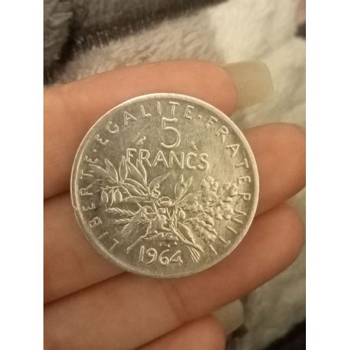 Pièces De 5 Franc Année 1964 Argent