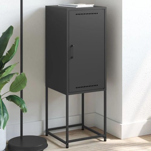 Buffet Haut Noir 36x39x107 Cm Acier