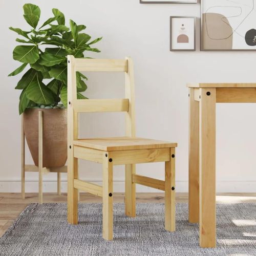 Chaises À Manger Lot De 2 Panama 40x46x90 Cm Bois Massif De Pin