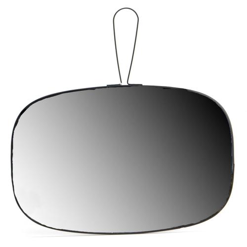 Miroir en verre et métal noir James 20 x 30 cm