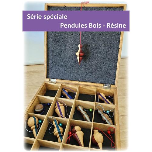 Pendule en bois et résine