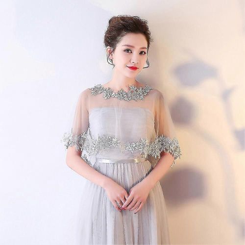 Femmes Mode Une Taille Boléro Housse D¿Épaule Cape Lace Appliques