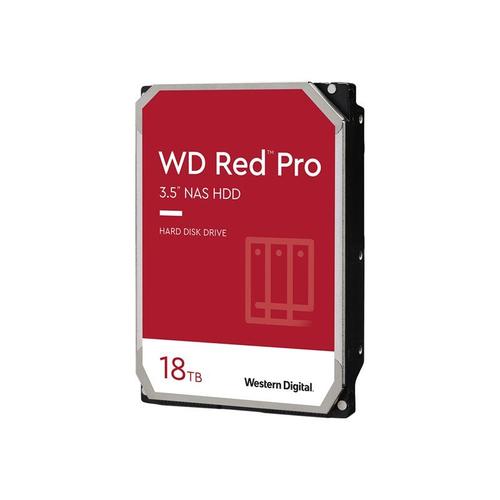 WD Red Pro WD181KFGX - Disque dur - 18 To - interne - 3.5" - SATA 6Gb/s - 7200 tours/min - mémoire tampon : 512 Mo