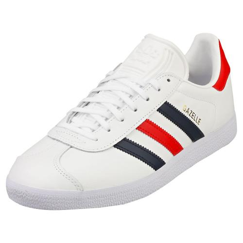 Adidas Gazelle Baskets Décontracté Blanc Bleu Rouge