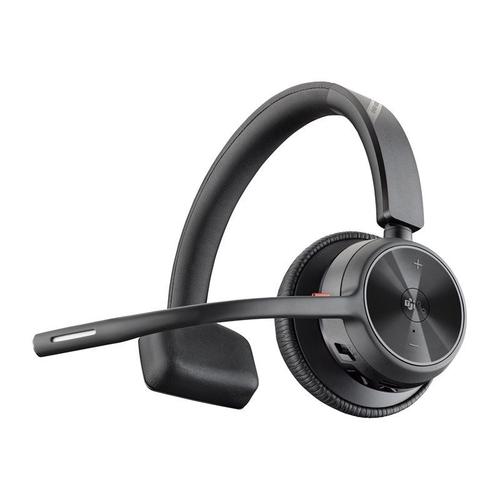 Poly Voyager 4310 - Micro-casque - sur-oreille - Bluetooth - sans fil, filaire - Suppresseur de bruit actif - USB-C - noir - Certifié pour Microsoft Teams
