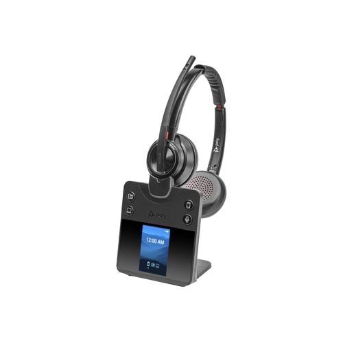 Poly Savi 8420 Office - Système de casque - sur-oreille - DECT / Bluetooth - sans fil - Suppresseur de bruit actif