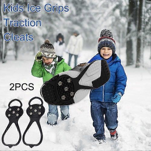 1 Paire De Crampons De Traction Pour Enfants Spike Pour Chaussures De Sécurité De Marche D #39;Hiver Poignées Sur La Neige Glacée Pour Les Enfants Filles Et Garçons