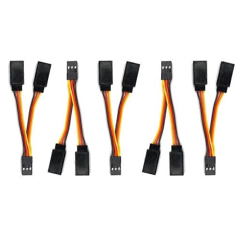 5 Pcs JR/Futaba Style Servo 1 À 2 Y Harnais Câbles Répartiteur Câble Mâle À Femelle Rallonge Wir