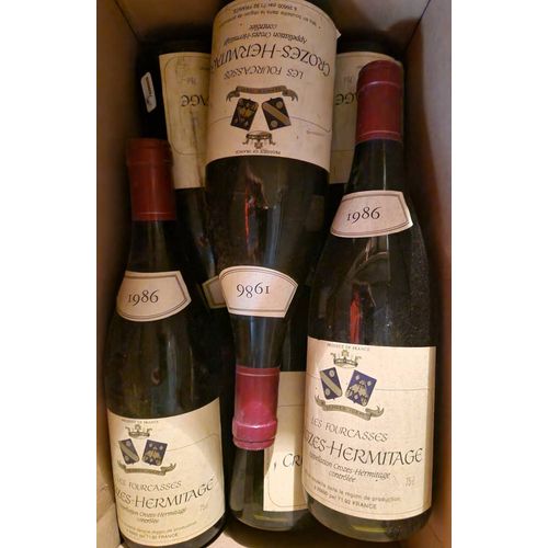 6 Btls De Crozes Hermitage Les Fourcasses 1986