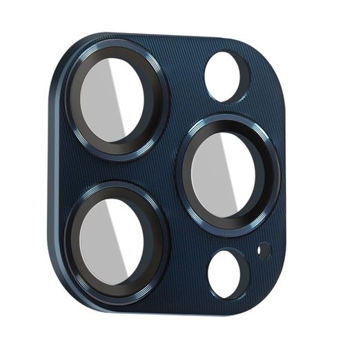 Verre Caméra pour iPhone 15 Pro et 15 Pro Max Cadre Alliage Aluminium Enkay Bleu