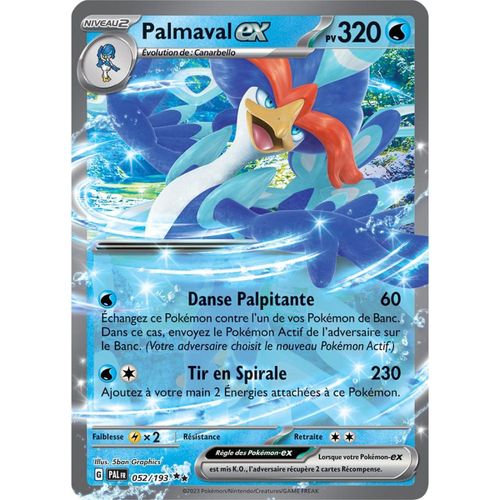 Palmaval Ex - Ev2 : Évolutions À Paldea - 052/193 - Carte Pokémon En Français