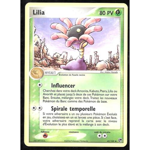 Carte Pokémon Lilia 42/100 - Ex Tempête De Sable (Vf)