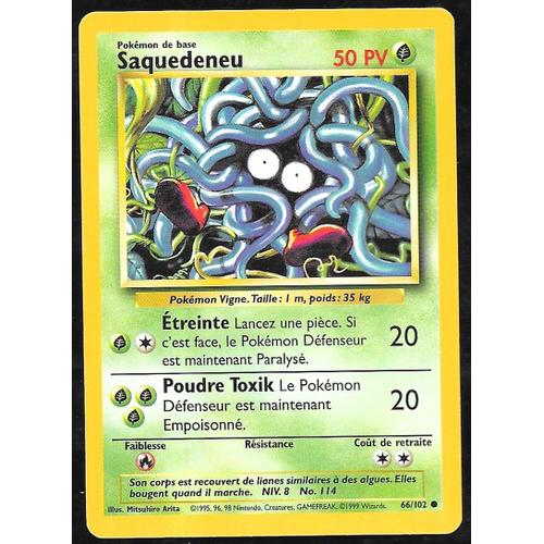 Carte Pokémon Saquedeneu 66/102 - Set De Base Wizards (Fr)
