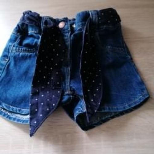 Short En Jean Avec Ceinture (18 Mois)