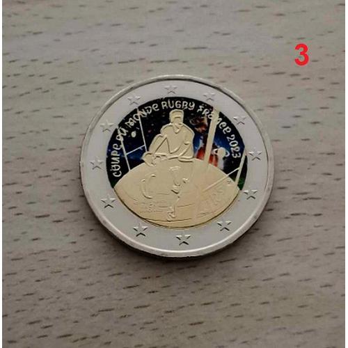 France 2023 - Coupe Du Monde De Rugby - 2 Euros Commemorative Couleur Colored Color