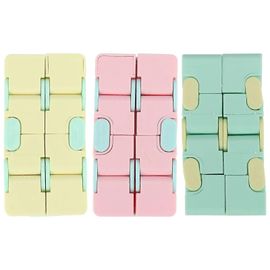 3pcs En Plastique Cube Infini Mat Décompression Jouet pour Adultes Enfants Bureau Ménage Jouer