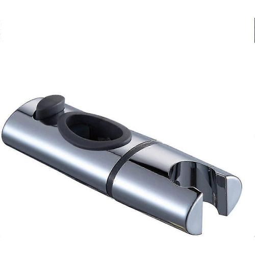 Chrome Abs Housse de douche Support de douche Clip sur la barre de douche Support de douche à main 360 Rotation pour salle de bain ovale, s