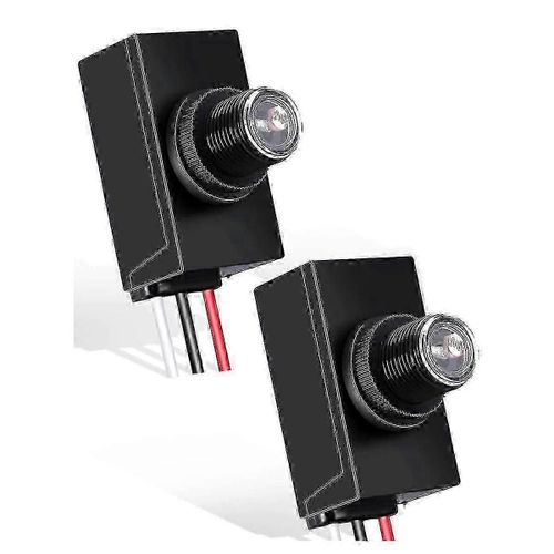2 Pièces Crépuscule À L¿Aube Capteur Pour L¿Éclairage Extérieur 120-277v Interrupteur Photoélectrique Capteur De Lumière De Cellule Photoélectrique