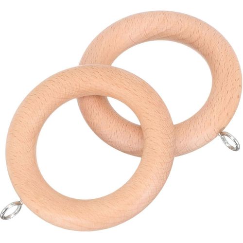 2pcs Rideau En Bois Anneau Décor Rideaux Bois Rideaux Tringles À Rideaux Accessoires Pour La Maison Rideau Tringle Clips Douche