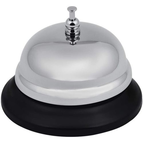 Sonnette De Table Ou De Réception En Métal - 8,5 X 6 Cm - Argenté