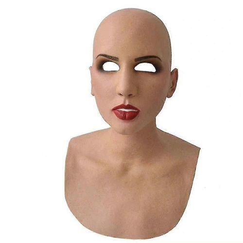 Halloween Réaliste Femmes Chauves Visage Latex Masque Complet Tête Masques Fête Cosplay Costume Déguisement Accessoires