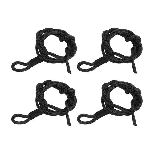 Ligne De Quai 4pcs Cordes De Pare-Chocs De Bateau De Résistance À L¿Usure En Polyester Haute Résistance De 1,5 M De Long Pour Marine Black