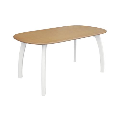 Table À Manger Rectangulaire 4-6 Places Mdf Et Placage Chêne 160cm