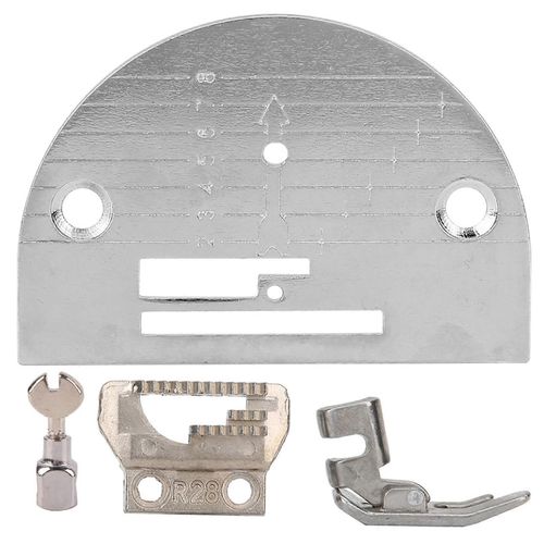 Kit De Presseur De Pied De Dent De Dent De Sciage De Pince De Plaque D¿Aiguille En Métal Pour Machine À Coudre Domestique