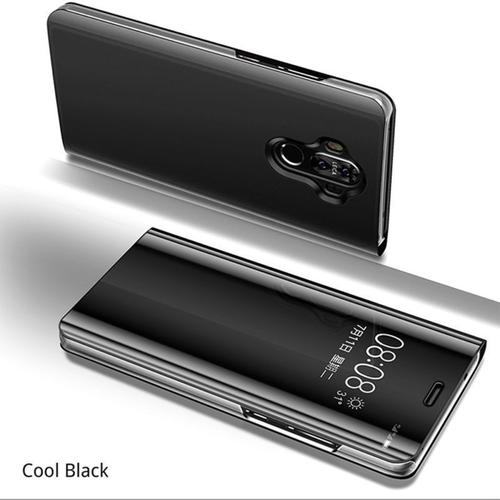 Pour Huawei P30 Pro Clear View Etui À Rabat Cover Flip Case Housse Translucide Miroir Antichoc Noir Little Boutik®