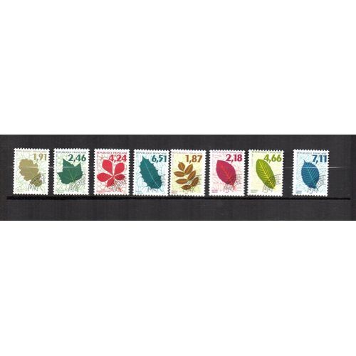 France Lot De Timbres Préoblitérés 232 A 239 "Feuilles D'arbres". Neuf.
