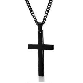 Collier Vintage Avec Pendentif Croix En Acier Inoxydable