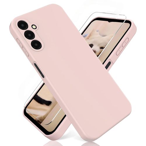Coque Rose Pour Samsung Galaxy A54 5g (6,4") Et Verre Trempé Film Protection Ecran Little Boutik®